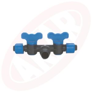 Çift-Kelebekli-Vidalı-Te-Vana-Çıkış-Nipelli